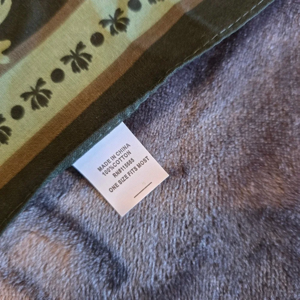 Adventure Awaits Cotton Bandana Brown Olive Green Graphic Scarf RN115665